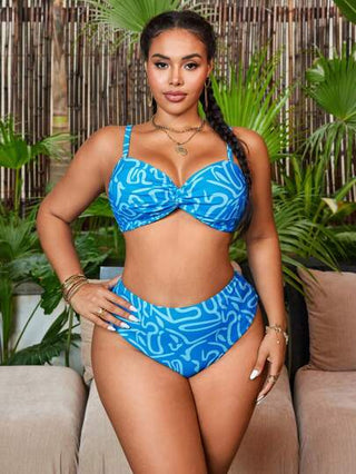 Swim Vcay مجموعة بكيني منقط عشوائي مكونة من 2 قطعة بحجم كبير للنساء: ملابس علوية أنبوبي قابل للفصل والبركة في موسم الأعياد الصيفية والعطلات