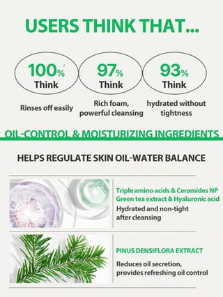 Innisfree رغوة تنظيف وجه بحمض الأمينو الشاي الأخضر من إنيسفري 150جم، خالية من الكبريتات، غسول وجه كوري مرطب ذو رغوة لطيفة