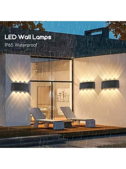 CANMEIJIA 1 جهاز إضاءة حائطي بمرآة محدبة بإضاءة LED من 4/6/8/10 مصابيح، إضاءة جدارية محمية من الماء الجوانب، إنارة جدارية حديثة إسكندنافية، متاحة للاستخدام الداخلي والخارجي، إضاءة ألوان (أبيض/محايد/دافئ/RGB) لعيد الميلاد، الحديقة، الشرفة، الشرفة،...