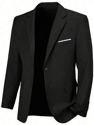 بليزر رسمي كاجوال أحادي اللون للرجال، طراز أعمال مناسب للموائد الرسمية والارتداء اليومي قطعة واحدة