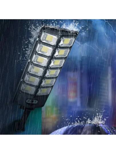 مصباح كامل متكامل بطاقة شمسية مع حساس حركة، مقاوم للماء ورعد وريح، إنارة للحدائق والخارجية، تشغيل/إيقاف تلقائي