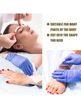 شرائط الشمع غير المنسوجة لإزالة شعر الجسم والوجه مناسبة للنساء والرجال بالذراعين والساقين وتحت الإبط والحواجب والمنطقة الحساسة