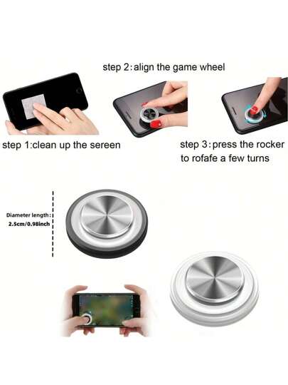 وحدة تحكم جويستيك للألعاب المتنقلة لشاشة اللمس لأجهزة أيباد وأيفون والهواتف والأجهزة اللوحية التي تعمل بنظام الأندرويد ، وحدة تحكم ألعاب لشاشة اللمس لكمال التجربة، عبوة واحدة