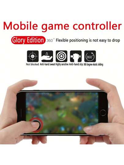 وحدة تحكم جويستيك للألعاب المتنقلة لشاشة اللمس لأجهزة أيباد وأيفون والهواتف والأجهزة اللوحية التي تعمل بنظام الأندرويد ، وحدة تحكم ألعاب لشاشة اللمس لكمال التجربة، عبوة واحدة