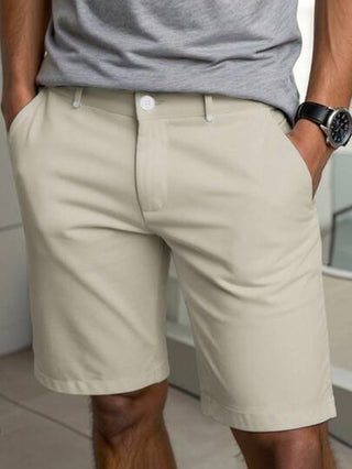 Manfinity Homme شورت مستقيم ذو جيب بلون أحادي للرجال