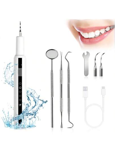 SEAGO جهاز تنظيف أسنان كهربائي بالموجات فوق الصوتية، ُمنظف للترسبات، علاج نظافة الفم الموصي به من قبل خبراء طب الأسنان،مقاوم للماء بتصنيف IPX6، 5 أوضاع تنظيف (لطيف، عادي، متوسط، قوي، فائق القوة)، توزيع ذكي للطاقة، حماية من الشحن الزائد، آمن للأسنان،...
