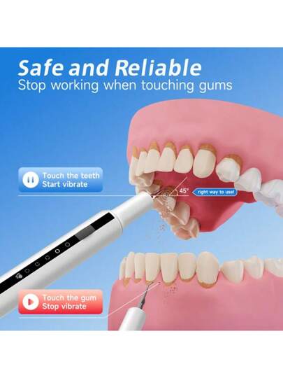 SEAGO جهاز تنظيف أسنان كهربائي بالموجات فوق الصوتية، ُمنظف للترسبات، علاج نظافة الفم الموصي به من قبل خبراء طب الأسنان،مقاوم للماء بتصنيف IPX6، 5 أوضاع تنظيف (لطيف، عادي، متوسط، قوي، فائق القوة)، توزيع ذكي للطاقة، حماية من الشحن الزائد، آمن للأسنان،...