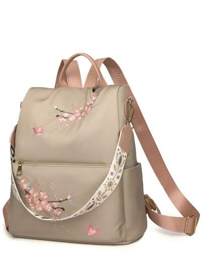 حقيبة ظهر أكسفورد متعددة الاستخدامات للنساء موديل 2025، حقيبة سفر صغيرة، حقيبة ظهر كاجوال مضادة للسرقة، حقيبة كانفاس