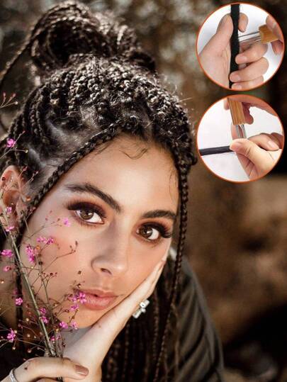 1 قطعة/6 قطع من أدوات التصفيف تشابك النساج، إبر تصفيف الشعر والخصلات والنسج ذات الكروشية (0.75مم ، 0.5مم ، 1.0مم) ، ألوان عشوائية