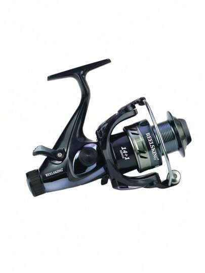 زرار تغيير المقابض البلاستيكية في المقبض المعدني كامل للبكرة الرباعية بعجلات المكابح الأمامية والخلفية المزدوجة و جهاز جذب مزدوج لرمي مسافات طويلة قطعة واحدة