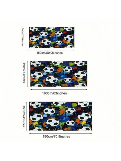 1 قطعة منشفة شاطئية ذات نمط كرة قدم، من الميكروفيبر فائقة الليونة، ماصة للغاية وسريعة الجفاف، خفيفة الوزن وناعمة، كما تعمل كحصير حماية من الشمس، مناسبة للسباحة والتخييم والأنشطة الخارجية وحفلات عيد الميلاد واليوجا والمسبح والرحلات الصيفية إلى الشاطئ