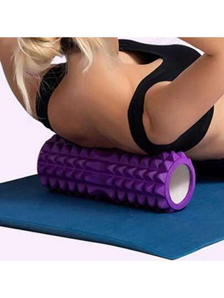 قطعة واحدة ، بكرة رغوية قمرية من EVA لاسترخاء العضلات ، عجلة دحرجة بأسنان الذئب للتدليك ، معدات لياقة بدنية مساعدة ، عمود يوجا مجوف الحجم: 11.5 بوصة