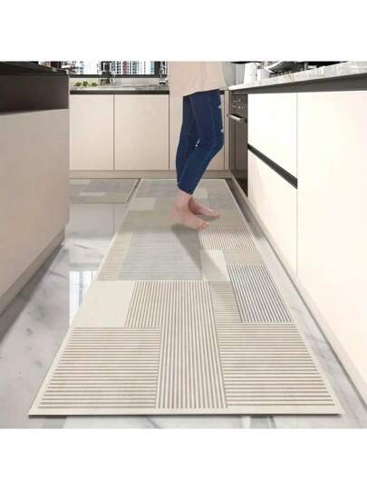 1 قطعة سجادة منطقة هندسية، سجادة غرفة المعيشة ذات اللون القشدي البسيطة، سجادة غرفة النوم، بساط مدخل، سجادة مطبخ، بساط حمام، سجادة مكتب منزلي