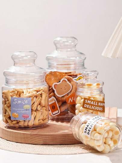 قالب فناجين البسكويت من مادة ال- PET قطعة واحدة، وعاء تخزين الوجبات الخفيفة ، وعاء حفظ الأغذية محكم الغلق، برطمان محكم الإغلاق مقاوم للرطوبة