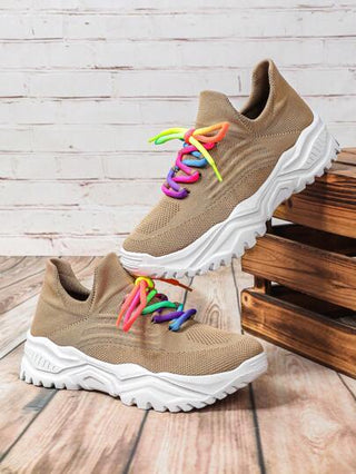 أحذية رياضية كاجوال بيج، أحذية رجالية بأربطة ملونة للديكور،أحذية جري ربيع وخريف جديدة للرجال، أحذية رياضية وكاجوال متعددة الاستخدامات للجري، سهلة الارتداء
