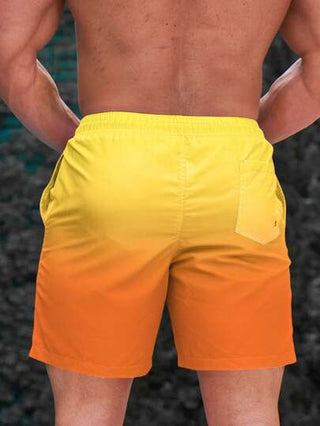 Manfinity Swimmode سروال شاطئ رجالي أومبري الألوان (طباعة غير منتظمة)