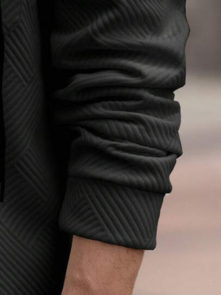 Manfinity Homme جاكيت ذات طية واحدة مع جيب وقبعة للاستخدامات للرجال بأكمام طويلة