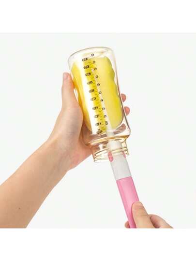 مجموعة من 5 قطع فرشاة زجاجات ذات مقبض مستقيم متعددة القطع، فرشاة للزجاجات/الحلمات/القش، مع خطاف تعليق وإسفنجة تنظيف، أساسية لتنظيف الزجاجات/الأكواب/الأكواب التي تستخدم في الحياة اليومية