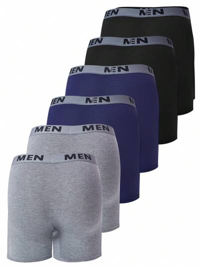 HIALEGION 6 حبات سراويل رجالي داخلية ذات طول للساق باللون الأسود، قصيرة وكاحل، رياضية مرنة وسريعة الجفاف، سراويل داخلية رجالية مريحة وقابلة للتنفس وعصرية