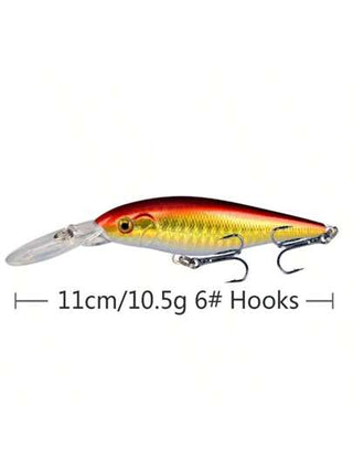 طعم صناعي عائم طوله 11 سم لصيد سمك الأخطبوط، طعم بلاستيكي بوزن 10.5 جرام على شكل سمكة صغيرة، 10 ألوان واقعية للحصول على سمك الماكريل