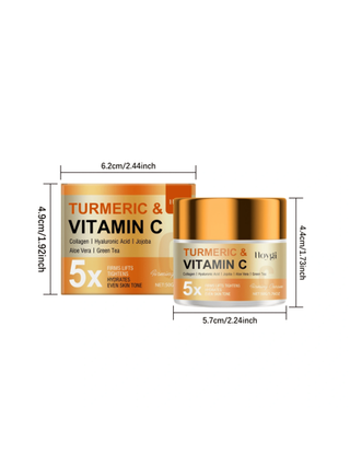 50 جرام كريم تحكيم بفيتامين سي، مرطب لطيف، مرطب وشد البشرة، مدعم بزيت الجوجوبا، الكولاجين والصبار، هادئ ومنعم لجميع أنواع البشرة، للرجال والنساء