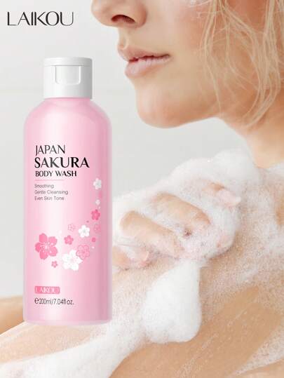 LAIKOU مجموعة متعددة الوظائف من شركة LAIKOU أحداث العناية بالجسم اليابانية - غسول جسم وغسول دوش وكريم تنظيف و كريم ترطيب للجسم، 200 جرام كريم شد وتفتيح الجسم، غسول دوش مغذي للجسم هدايا للاستخدام الشخصي ومناسبة لجميع أنواع البشرة للنساء