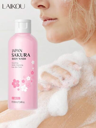 LAIKOU مجموعة متعددة الوظائف من شركة LAIKOU أحداث العناية بالجسم اليابانية - غسول جسم وغسول دوش وكريم تنظيف و كريم ترطيب للجسم، 200 جرام كريم شد وتفتيح الجسم، غسول دوش مغذي للجسم هدايا للاستخدام الشخصي ومناسبة لجميع أنواع البشرة للنساء