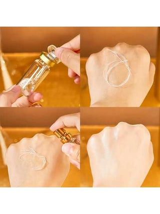 مجموعة الكولاجين الذهبي ذات 6 قطع: 5 زجاجات سيروم ذهبي سعة 15 مل + زجاجة واحدة من خيوط الكولاجين الذهبية 20 حبة. تنعم البشرة وتشدها، تقلل من الخطوط الدقيقة والتجاعيد، مقاوم للشيخوخة، تنير البشرة، ترطب وتنعش، تعزز مرونة البشرة