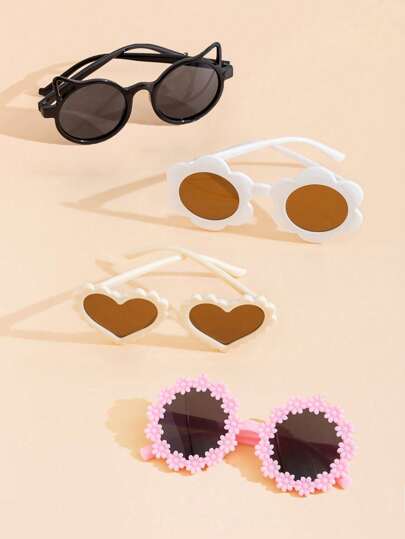 8قطع/مجموعة نظارات أطفال عصرية- نظارات جميلة للأطفال والأطفال الرضع -هدية للأطفال- مناسبة للخارج والتصوير اليومي