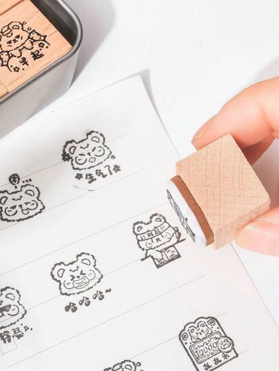 12 قطعة/علبة طابع خشبي مزخرف بنمط الدب العتيق، مجموعة مختلفة من أنماط الحيوانات المتنوعة، تصميم مطبوع يدويًا ، طوابع خشبية محفورة بعناية مناسبة للحرف اليدوية ، ألبوم الصور ، اليومية ، الزخرفة اليدوية DIY ، هدايا راقية للأصدقاء