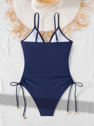 مايوه حريمي قطعة واحدة Swim Lushoire بذلة سباحة قطعة واحدة باللون الأزرق الكحلي للنساء، قابلة للتعديل، مناسبة، مثالية للشاطئ والعطلة الصيفية وحفلات حمامات السباحة، بذلة سباحة كاجوال متعددة الاستخدامات