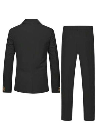 Manfinity Homme بدلة رجالية بلون واحد مع بليزر و بنطلون ،أنيقة للصيف