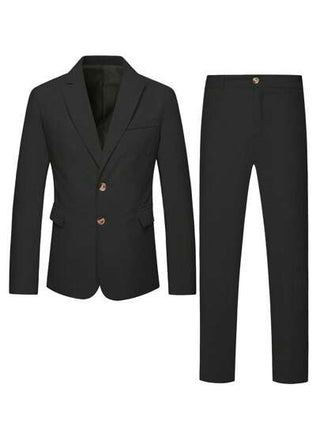 Manfinity Homme بدلة رجالية بلون واحد مع بليزر و بنطلون ،أنيقة للصيف