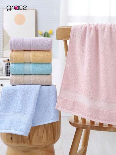 GRACE طقم منشفة قطنية ذات تصميم ملتف ممتاز - منشفة عائلية فائقة اللين للوالدين والأطفال والكبار | ضروريات الحمام والجيم والسفر ، تصميم لطيف صديق للبشرة