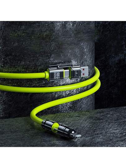 كابل إمداد طاقة سريع 4 في 1 عبر منفذ USB-C، متوافق مع ل- بقدرة L12W, A-C65W, C-L27W, C-C240W واجهة USB-A وC، متوافق مع 16/15، iPad، هواتف أندرويد، كاميرات، MP3 وشواحن عامة