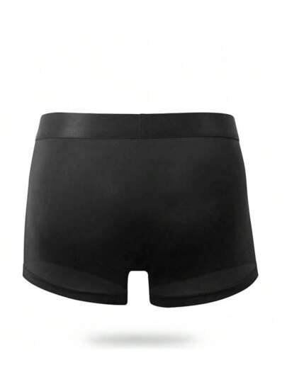 مجموعة من 4 قطع سراويل داخلية رجالية شورت من الحرير الجليدي، ملابس داخلية رجالية وملابس نوم، سراويل داخلية رجالية بلون سادة