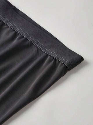 مجموعة من 4 قطع سراويل داخلية رجالية شورت من الحرير الجليدي، ملابس داخلية رجالية وملابس نوم، سراويل داخلية رجالية بلون سادة