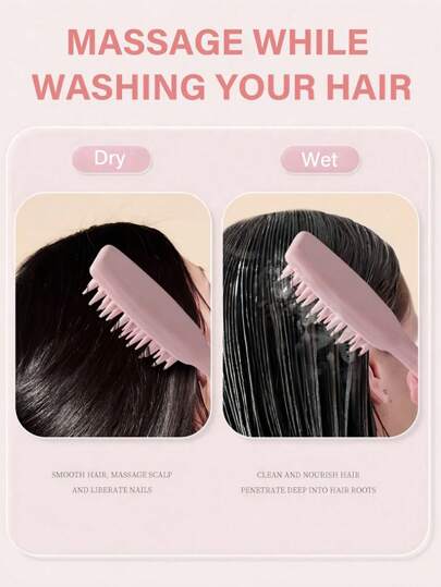 1 قطعة/2 قطعة فرشاة فك التشابك، مصممة لإزالة تشابك الشعر المجعد والرطب والجاف، مضادة للكهرباء الساكنة، سهلة لإزالة التشابك - فرشاة تهوية فك التشابك بشعيرات ناعمة، مناسبة للنساء والرجال والأطفال ذوي الشعر الرطب أو التالف - مشط تدليك فروة الرأس باللون...