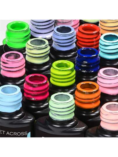 MEET ACROSS 6 حبات مجموعة طلاء أظافر جيل 7.3 مل ألوان صيفية براقة وثابتة، طلاء جيل دائم بأشعة UV/LED، مجموعة وردية ومزخرفة للماني كيور في المنزل وهدايا للنساء