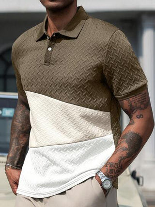 Manfinity CasualCool قميص بولو أزرق داكن مناسب للرجال بقصة كاجوال للأعياد والعطلات ذات نمط هندسي شبكي منسوج على أساس مسلهم من انستجرام، مثالي للمهرجانات الموسيقية والعطلات على الشاطئ في هاواي، وللارتداء اليومي، هدية مثالية للصديق أو الزوج، ويمنح إطلالة أن
