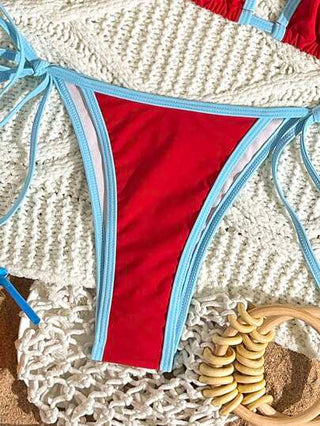 طقم تانكيني حريمي Swim Vcay طقم بدلة سباحة صيفية عادية للنساء 2025 يتكون من توب محبوك مطبوع وقطعة سباحة, عطلة شاطئية