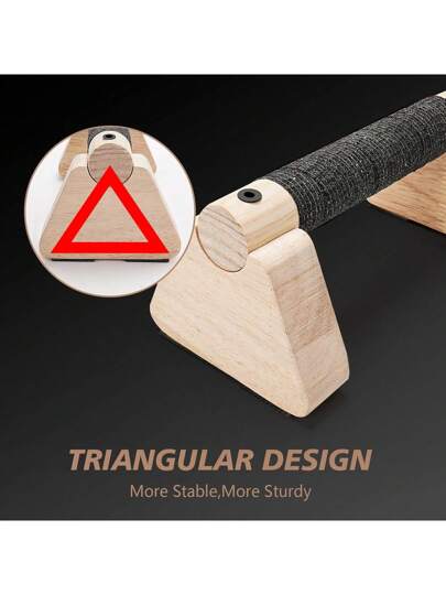 أعمدة البارالليت - معدات كالستينيكس خشبية لتدريب الوقوف على اليدين ، أعمدة الضغط والتمارين الكالستينيكس - كتل للوقوف على اليدين ومقابض الضغط للرجال