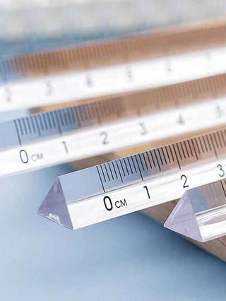 أدوات مكتبية ومدرسية 10 قطعة مسطرة شفافة ثلاثية الأضلاع، تصميم بسيط ومبسط، للطلاب والرسم والقياس والاختبارات والمكتب مع مقياس محدد 20 سم