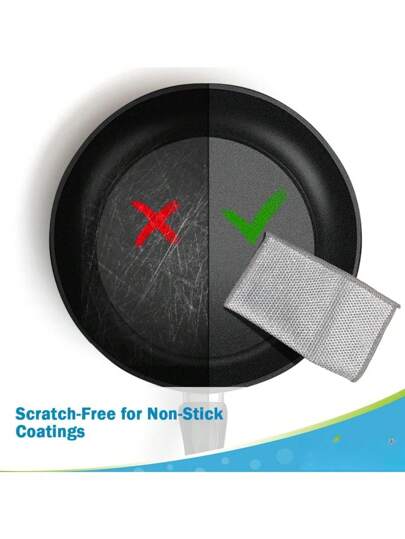 6 قطع/ 12 قطعة من وسادات الجلي متعددة الوظائف للرطب والجاف، من الستانلس ستيل، وسط معدني ثنائي الوجه لتنظيف أواني الطهي والحوض والأواني المنزلية ومسطح الطهي، بمقاس 8" * 8"