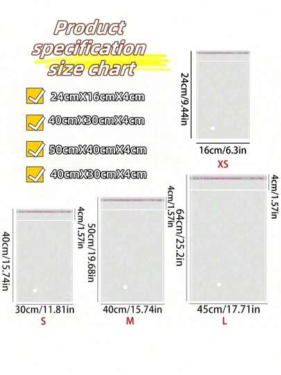 100 قطعة أكياس لاصقة OPP مختومة ، أكياس شفافة قابلة لإعادة الإغلاق الذاتي ، أكياس بلاستيكية مختومة بالجملة لتغليف الهدايا الصغيرة ، لوازم الحفلات والألعاب