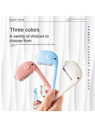 أثاث مكتبي قطعة واحدة هوك مكتبي مضاد للانزلاق بشكل فيل كرتوني، مناسب للمكاتب وأسطح الطاوولات - حل تخزين قابل للفصل متعدد الوظائف