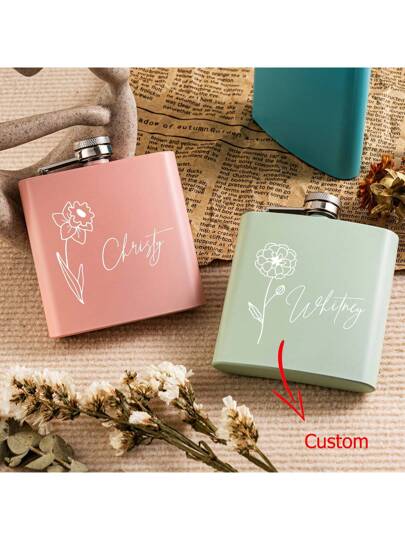 كأس محفور شخصي بزهرة الميلاد ، هدايا كأس شخصية للوصيفات ، اقتراح وصيفات ، هدية حفل زفاف ، هدايا رجل العريس ، هدايا عيد ميلاد للمرأة