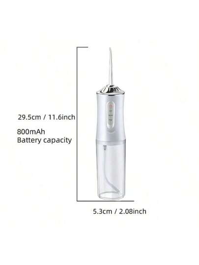 منظف أسنان كهربائي محمول، مزود ب-4 فوهات، شحن USB، 3 أوضاع ذكية، غسالة فمية يدوية آلية كاملة، منظف أسنان لضمان العناية الأسنان الصحية للعائلة