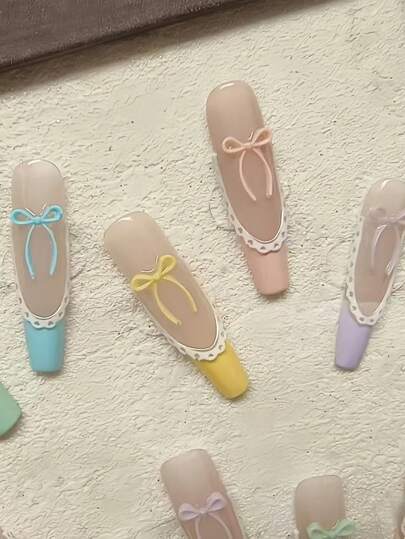 1 قالب فني للأظافر من الدانتيل الفرنسي، وطبعة ثلاثية الأبعاد مزخرفة بالشريط والخرز، قوالب استنسل شفافة للأظافر