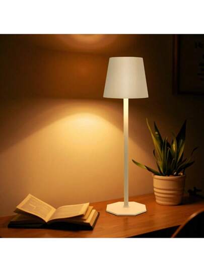 إضاءة LED لاسلكية قابلة للسيطرة باللمس - تخفيف خطي ثلاثي اللون، قابلة لإعادة الشحن عبر USB، إضاءة ليلية محمولة